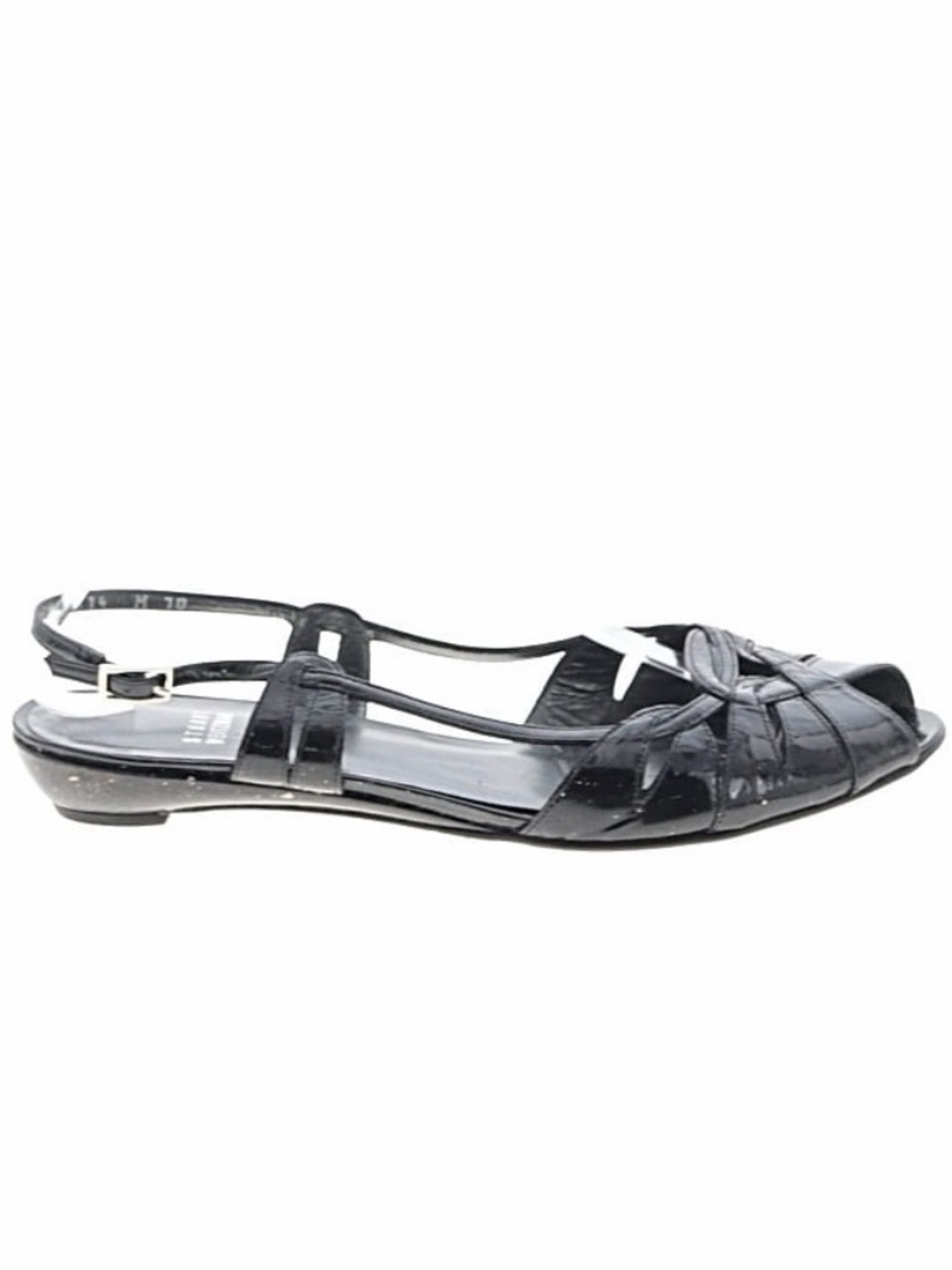 Y2K Stuart Weitzman Black Women's Slingback Flat Sandals